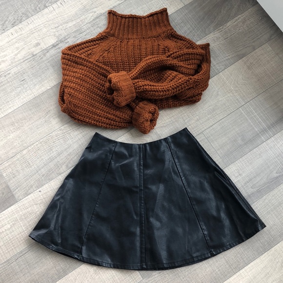 Faux Leather Skirt - Picture 1 of 5